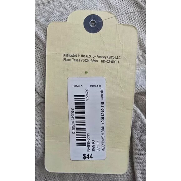 St Johns Bay Mens Cargo Pants XXL Linen/Rayon Blend Beige With Drawstring Waist - Picture 7 of 7